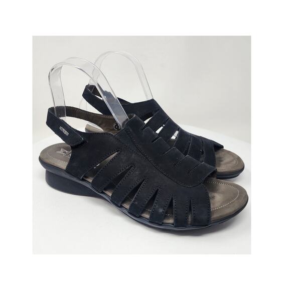 Mephisto Shoes - Mephisto Praline Air-Relax Sandal EU40/US10 Black Nubuck Leather Strappy Shoes